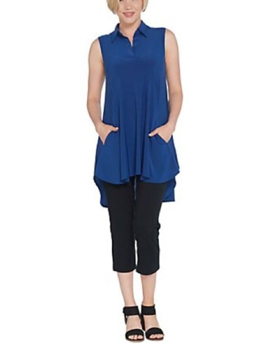 Women with Control Petite Tunic & Crop Pants Set